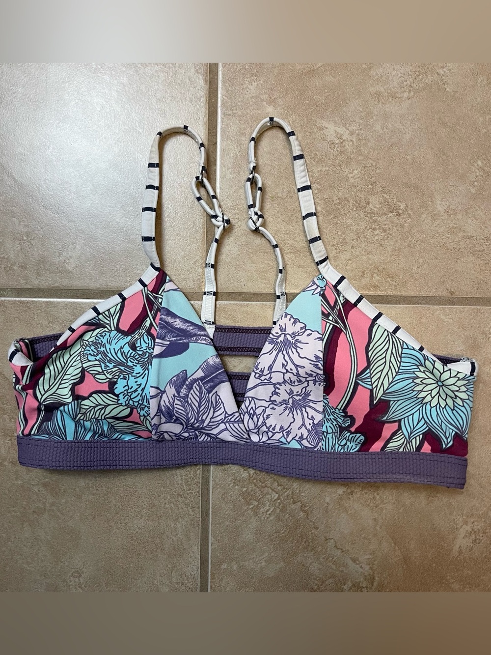 Maaji triangle swim top size medium floral print